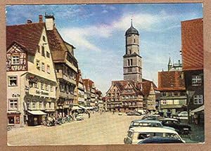 Alte Ansichtskarte/AK/Postkarte: Biberach an der Riß - Marktplatz