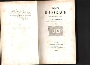 Odes d'Horace traduites en vers par J. P. M. Montigny (éd. 1836, bilingue latin-français)