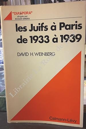 Les Juifs à Paris de 1933 à 1939. traduit de l'anglais par Micheline Pouteau.