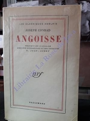 Angoisse. (Suspense) Traduit de l'anglais avec une présentation et des notes de G. Jean-Aubry.