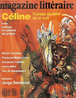 Louis-Ferdinand Céline. Voyage au bout de la nuit. Inédit, Lettres et cahiers de prison.