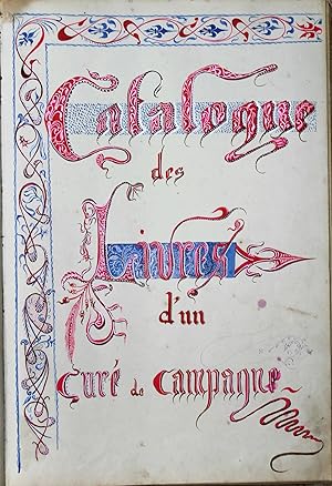 Catalogue des livres d'un curÃ de campagne