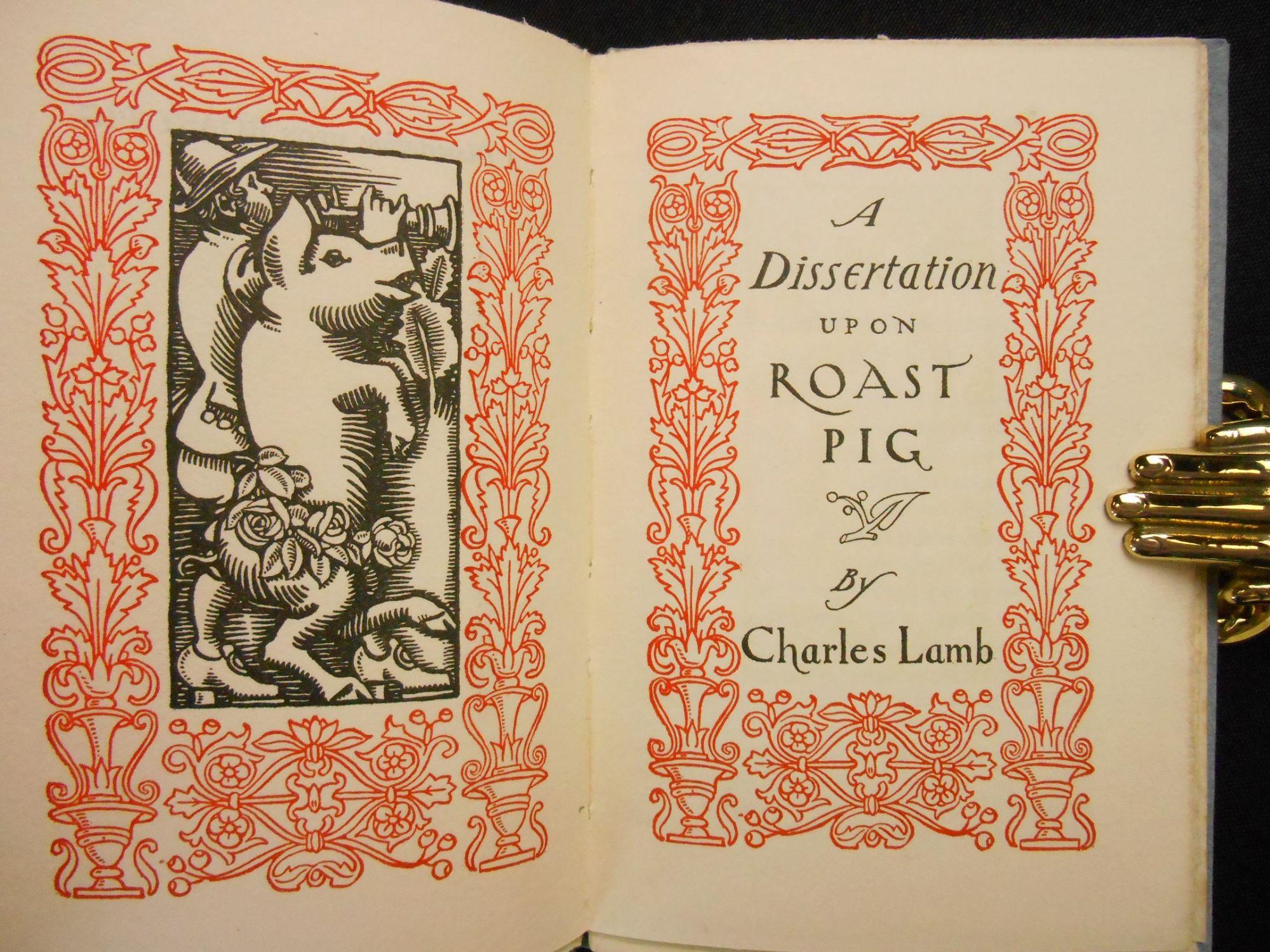 Charles lamb dissertation on roast pig