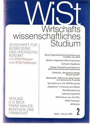 WiSt- Heft 2 Februar 1975- Wirtschaftswissenschaftliches Studium Zeitschrift für Ausbildung und H...