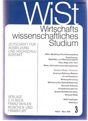 WiSt Heft 3 märz 1976- Wirtschaftswissenschaftliches Studium Zeitschrift für Ausbildung und Hochs...