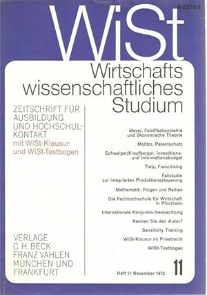 WiSt Heft 11 November 1973- Wirtschaftswissenschaftliches Studium Zeitschrift für Ausbildung und ...