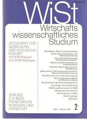 WiSt Heft 2 Februar1974 - Wirtschaftswissenschaftliches Studium Zeitschrift für Ausbildung und Ho...