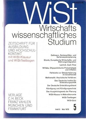 WiSt Heft 5 Mai 1975- Wirtschaftswissenschaftliches Studium Zeitschrift für Ausbildung und Hochsc...