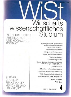 WiSt Heft 4 April 1976- Wirtschaftswissenschaftliches Studium Zeitschrift für Ausbildung und Hoch...