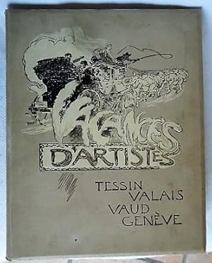 Vacances d'artistes - Tessin, Valais, Vaud, Genève - illustrations de A.Bastard, E.Baud, P.Colomb...