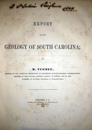 Report on the Geology of South Carolina.