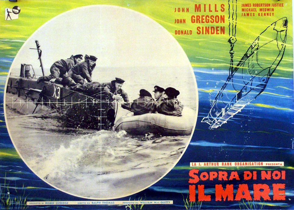 ABOVE US THE WAVES MOVIE POSTER/SOPRA DI NOI IL MARE/FOTOBUSTA: (1955 ...