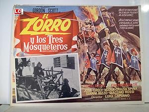 ZORRO EL 5 MOSCHETIERI MOVIE POSTER/EL ZORRO Y LOS TRES MOSQUETEROS/MEXICAN LOBBY CARD