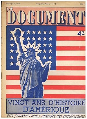 Le Document n°5, mai 1939, Dossier spécial Etats-Unis d'Amérique