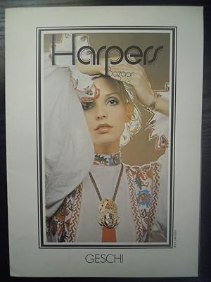 Geschi Fengler, Harper Bazaar, Models international, Paris, 1970, poster, mode