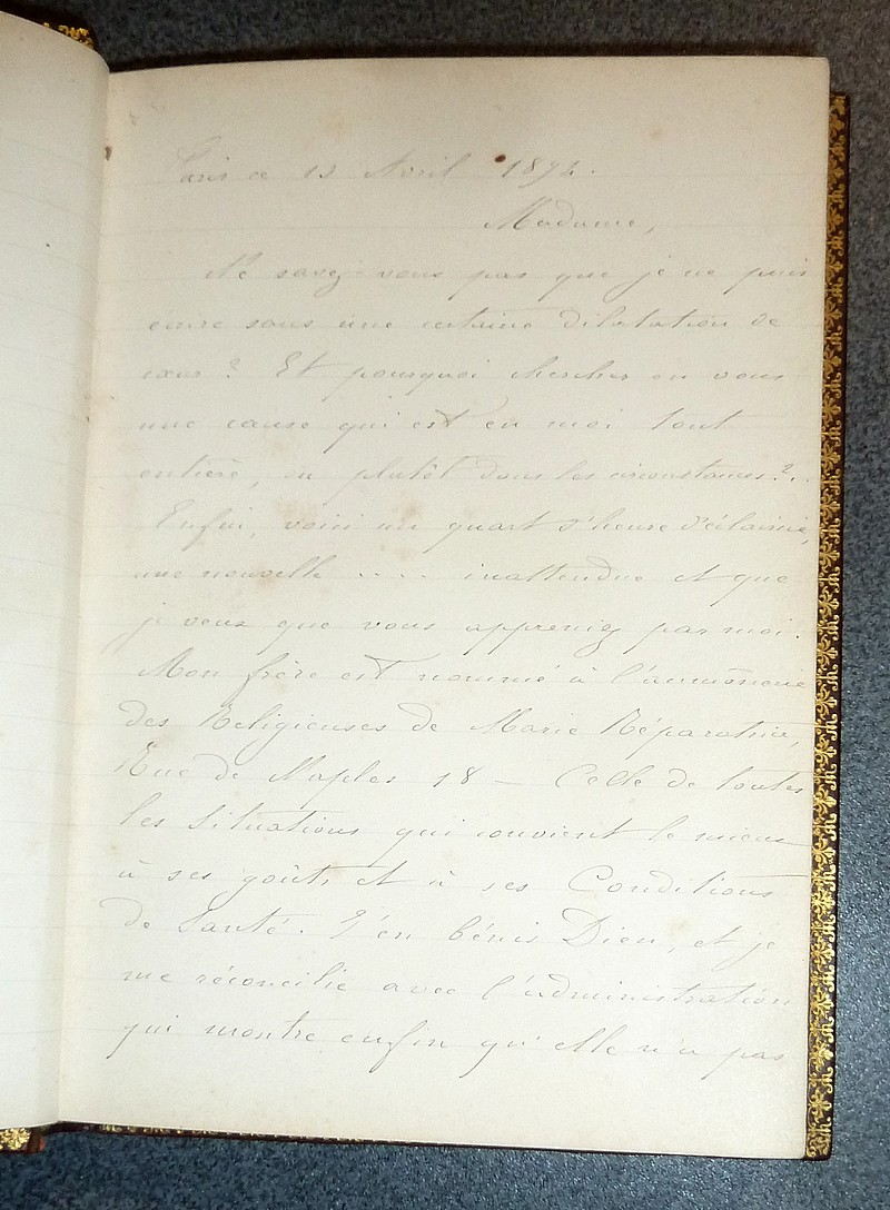 lettres de correspondance