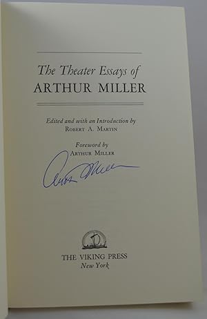 The theater essays of arthur miller