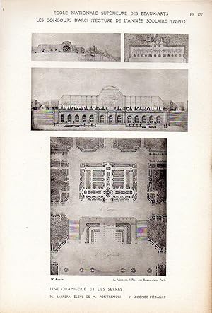 E.D.B.A. Concours d'architecture l'année scolaire 1922-1923. quatorzième année.