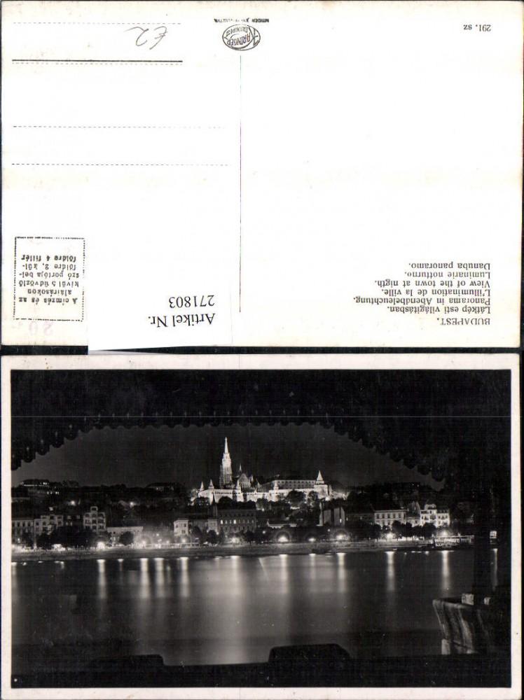 271803,Ungarn Budapest Latkep esti vilagitasban Panorama in Abendbeleuchtung