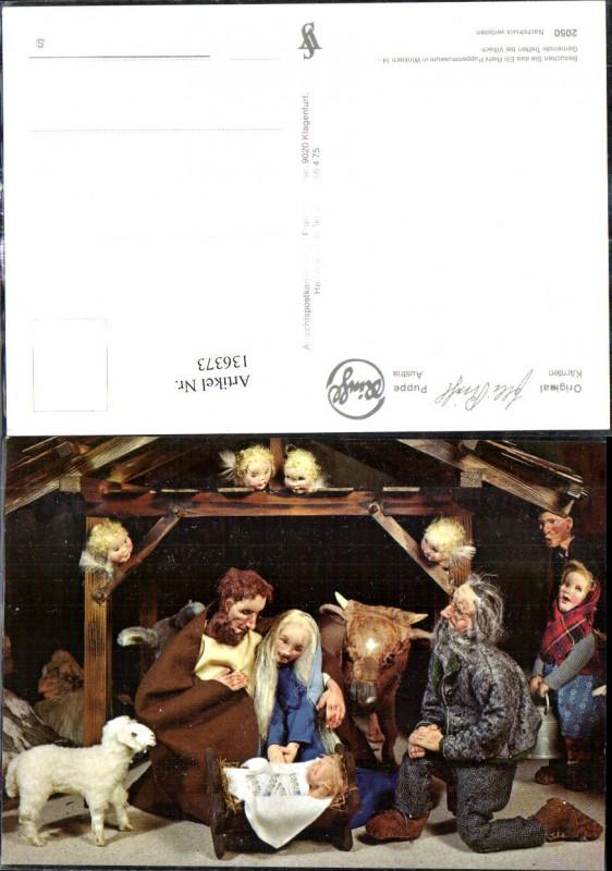 136373,Puppen Elli Riehl 2050 Spielzeug Jesuskind Krippe Bethlehem Engel Heilige Familie Stall