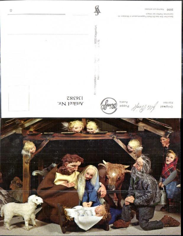 136382,Puppen Elli Riehl 2050 Spielzeug Jesuskind Krippe Bethlehem Engel Heilige Familie Stall