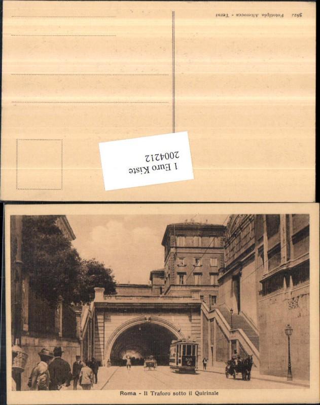 2004212,Roma Rom Il Traforo sotto il Quirinale Straßenansicht Straßenbahn Nr. 303