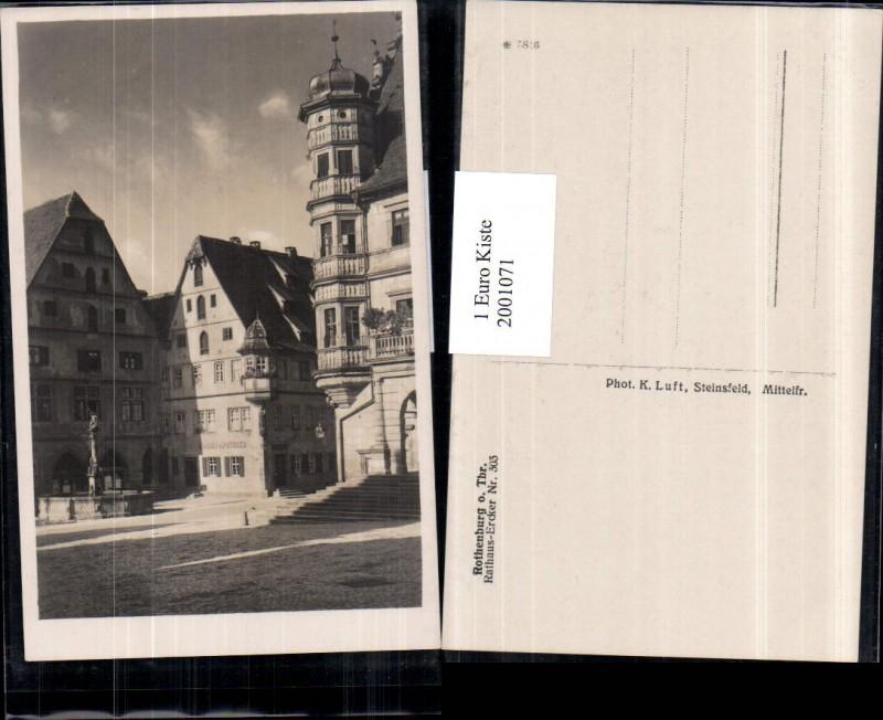 2001071,Rothenburg ob der Tauber Rathaus-Ercker Nr 303 Brunnen