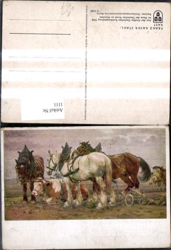 1111,Künstler Ak Franz Xaver Stahl Rast pub Hirmer 42191 A