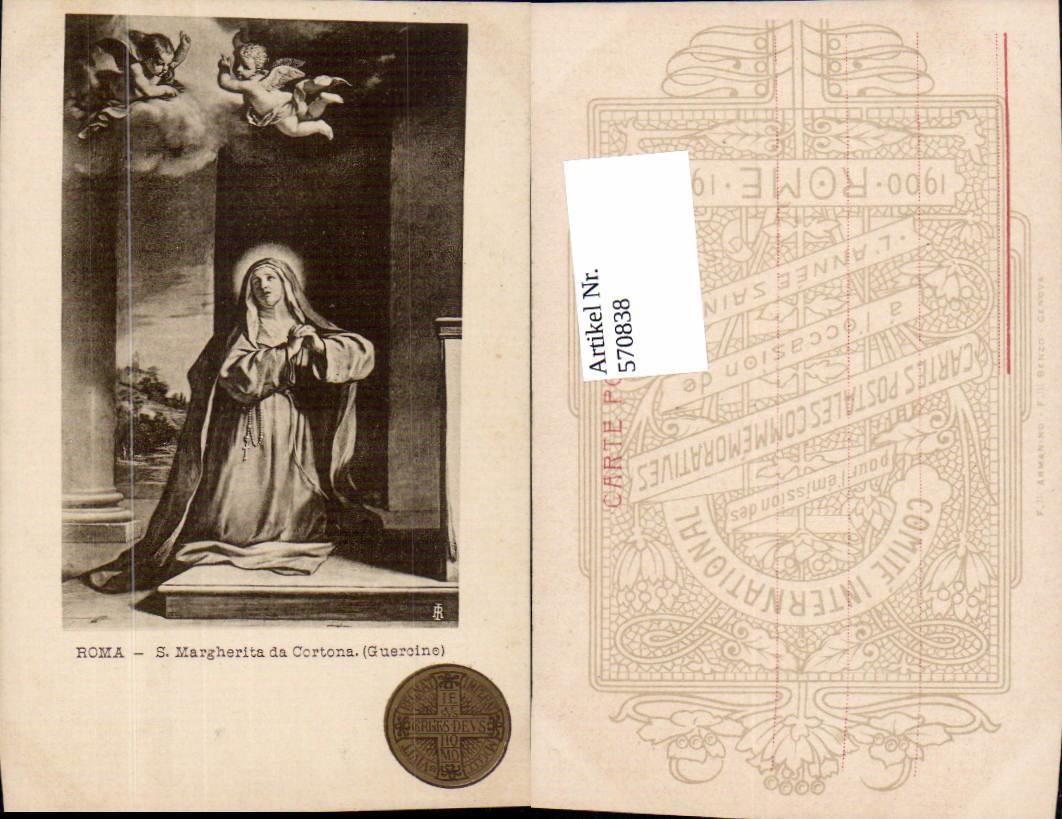 570838,Rom Roma S. Margherita da Cortona Guercino Betende Heilige Engel Italy