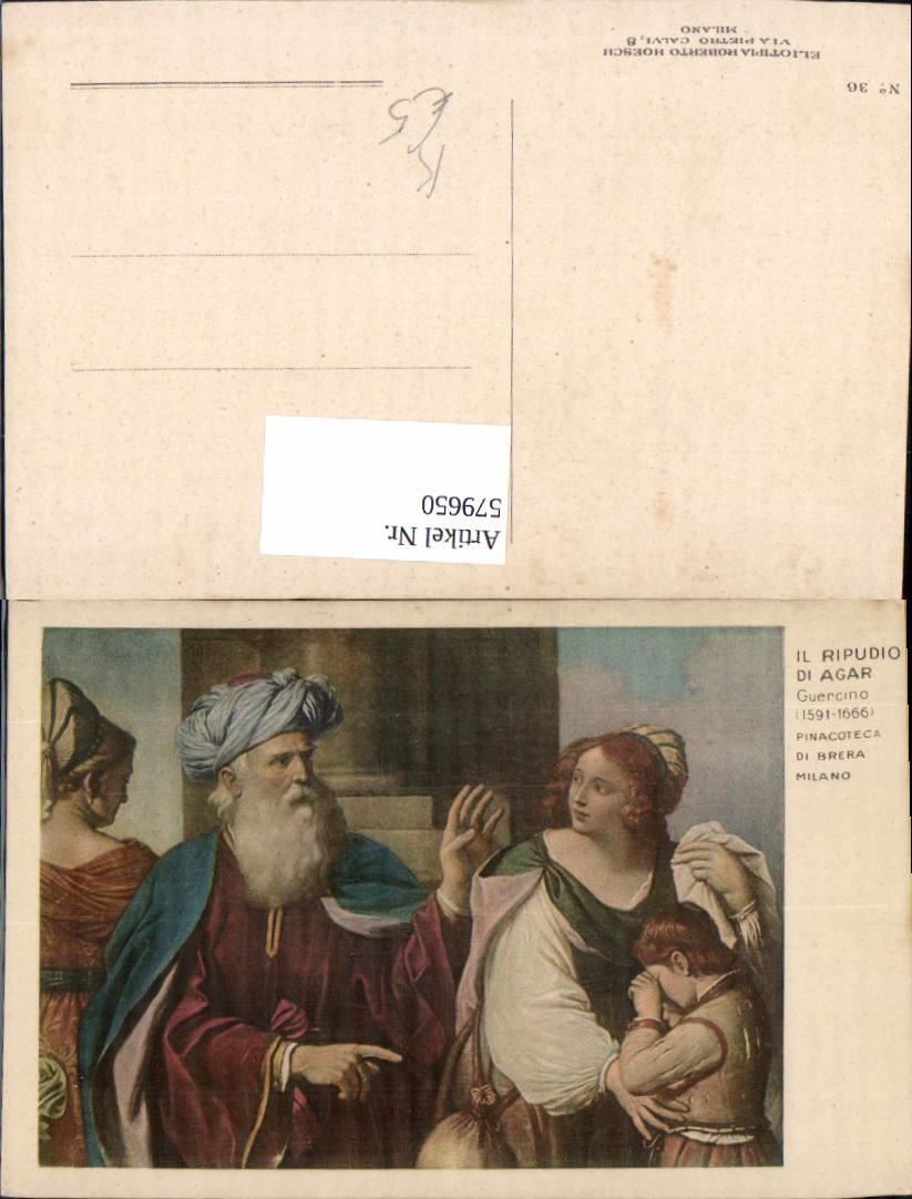 579650,Künstler Ak Guercino Il Ripudio di Agar Religion