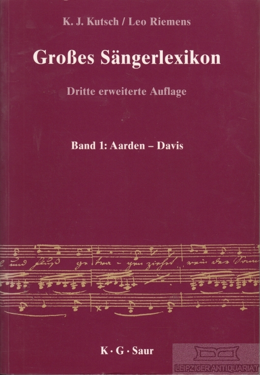 Großes Sängerlexikon. 5 Bände