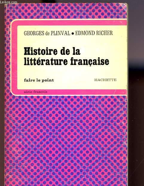 Histoire De La Litterature Francaise