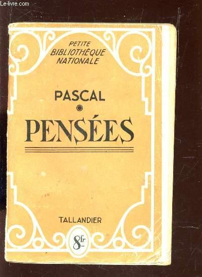 Pensées (Petite bibliothèque nationale) - J. Tallandier