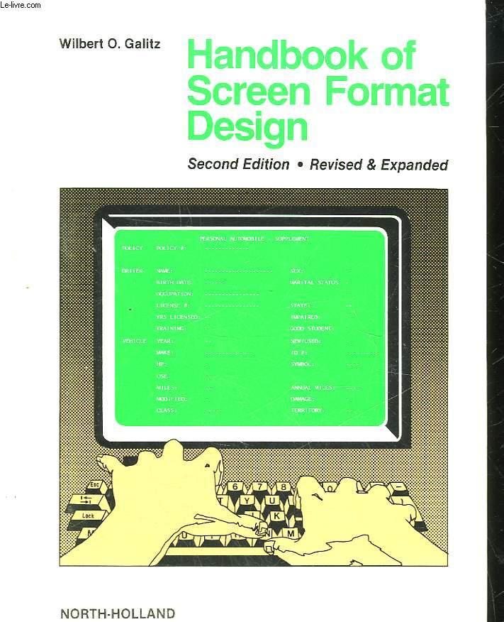 9780444878373 - Handbook of screen format design - Buch