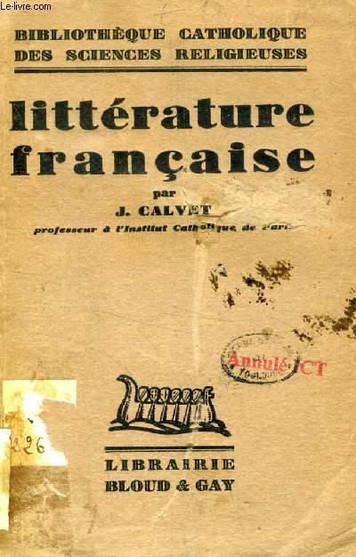 Couverture souple du livre LITTERATURE FRANCAISE by CALVET J.