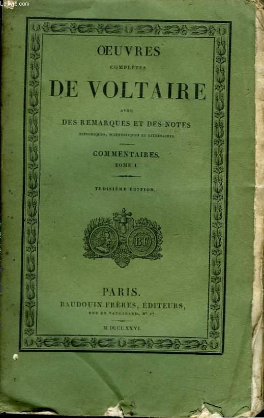 Oeuvres Complètes de Voltaire. TOME 10 : Commentaires, Tome I by ...