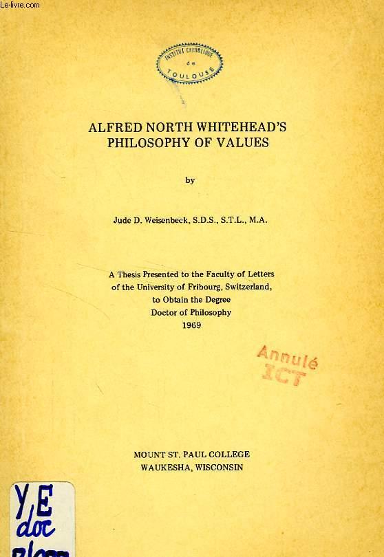 Alfred north whitehead dissertation