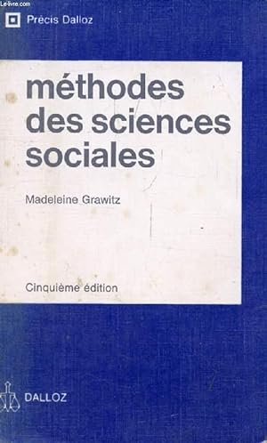methodes des sciences sociales madeleine grawitz