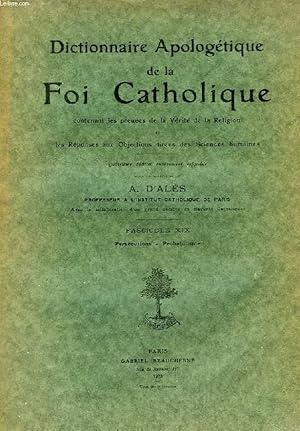 Dictionnaire Apologétique Foi Catholique Abebooks - 