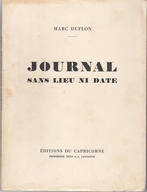 Journal sans lieu ni date