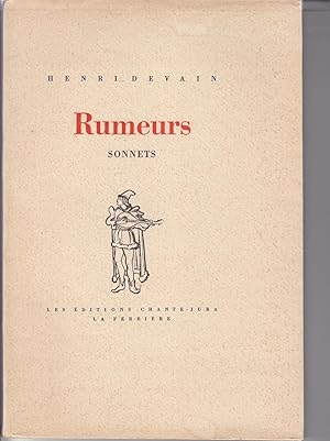 Rumeurs. Sonnets