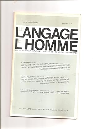 Le langage et l'homme N°5 - Octobre 1967