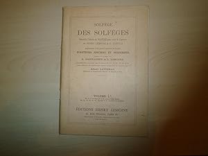 SOLFEGE DES SOLFEGES