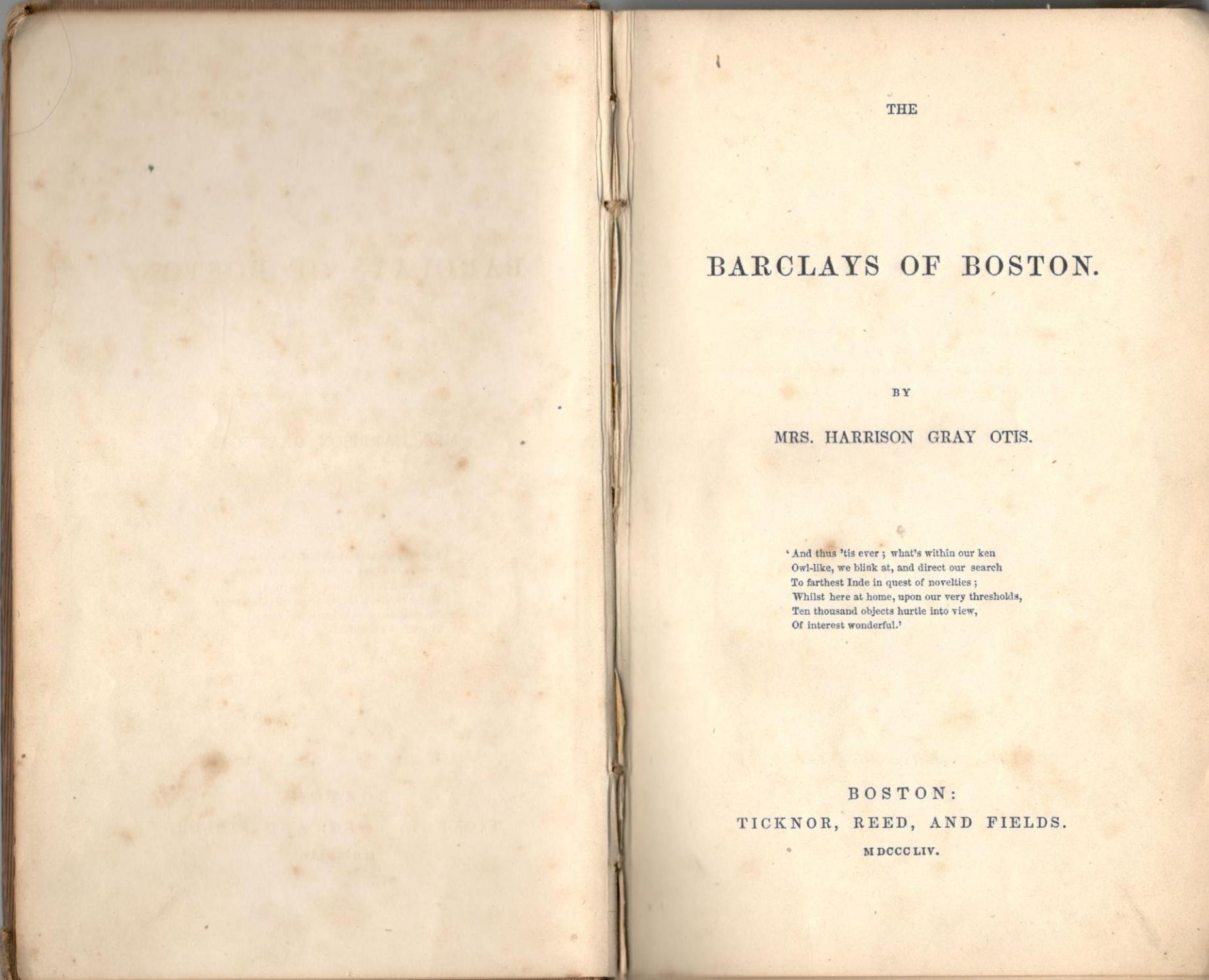 The Barclays of Boston - Otis, Mrs. Harrison Gray