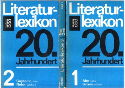 Literaturlexikon 20. Jahrhundert 1. - 3. Band - A-Z ,