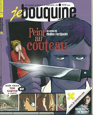 Je bouquine N°322 - Roman : Peint au couteau, de Malika Ferdjoukh, illustré par Chloé Cruchaudet ...