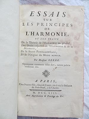 Essais sur les principes de l harmonie, où l on traite de la théorie de l harmonie en général, de...