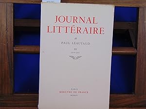 Journal littéraire III 1910-1921