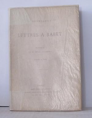 Lettres a babet - notice de M. émile Colombey - portrait et index