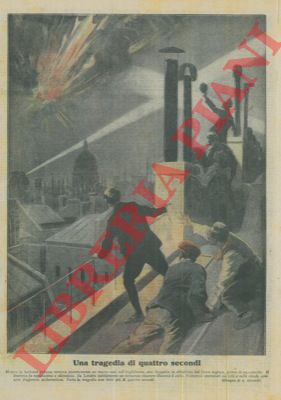 Zepplin Viene Abbattiuto Dal Fuoco Inglese Su Londra Da Minardi A 1916 Rivista Nbsp Nbsp Giornale Libreria Piani